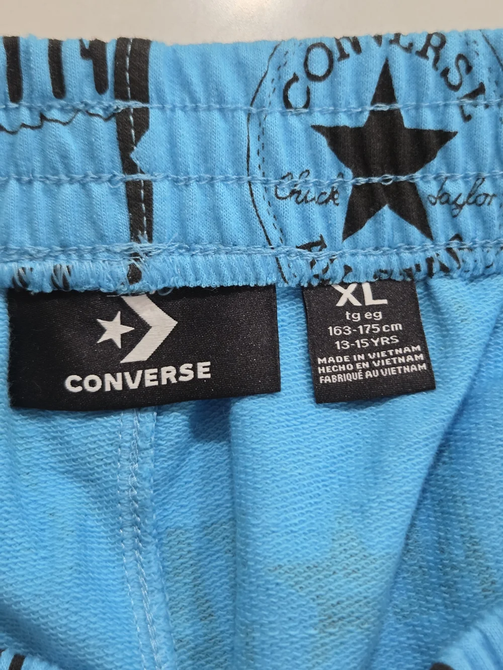 Converse Blue Logo Print Kids Shorts
